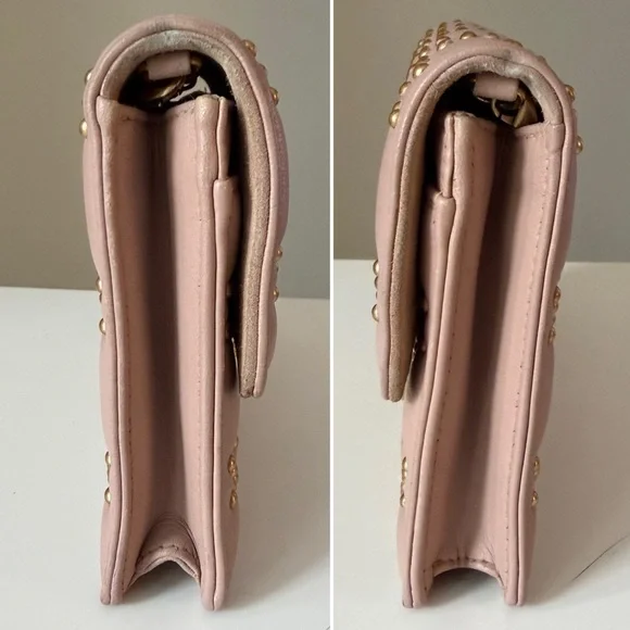 Christian Dior Dioraddict Studded Chain Wallet Blush Pink Leather - Picture 4 of 16